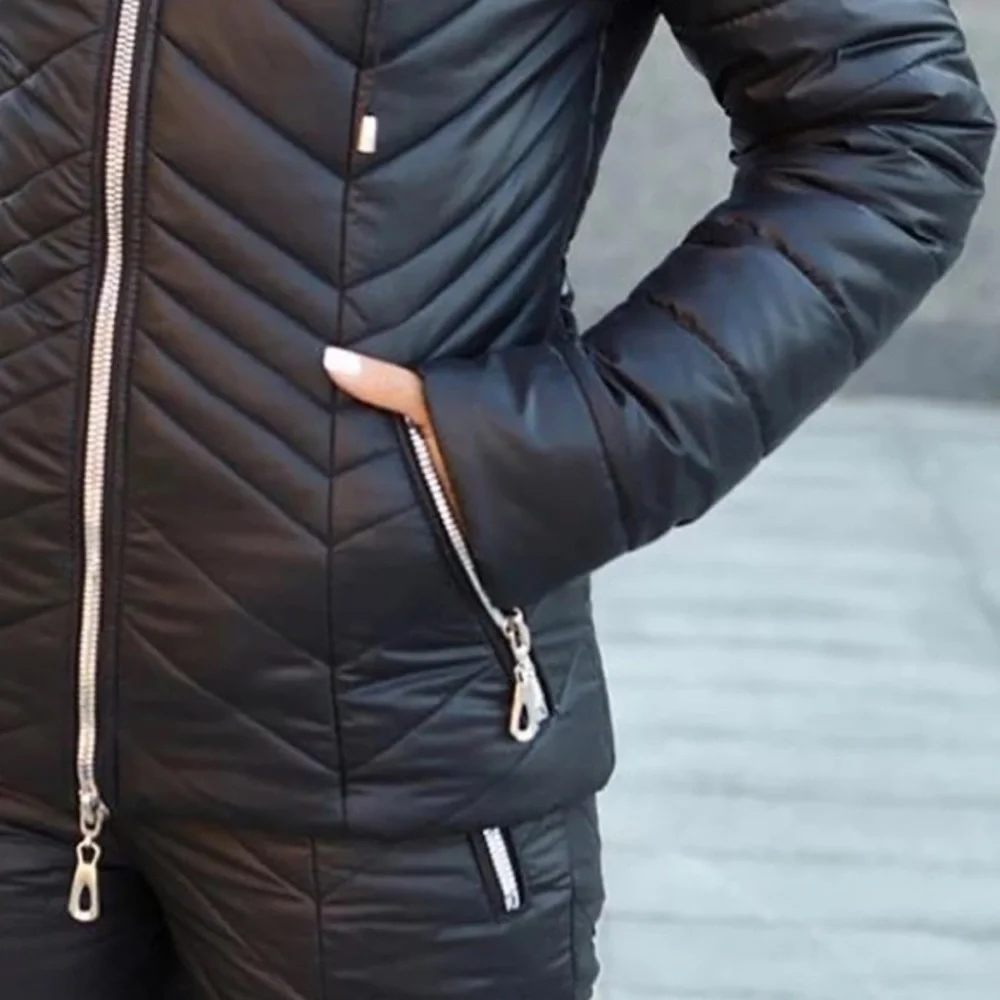Chalet Puffer coordinate snow / ski jacket & high waisted pant set XL - Picture 6 of 16
